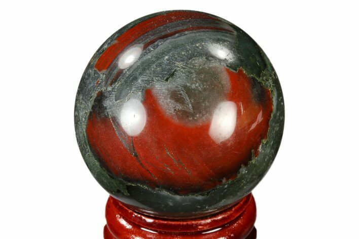 Polished Bloodstone (Heliotrope) Sphere #116188